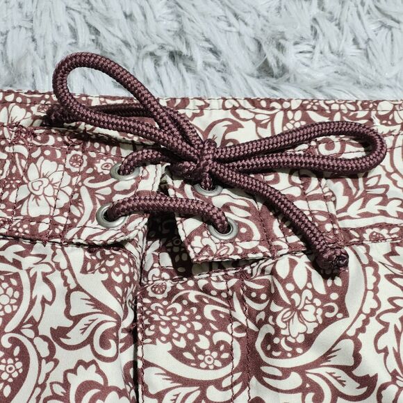 Reunion Swim Trunks Shorts‎ Mens Size Large Brown Hawaiian Print Lined Pockets - Picture 3 of 10